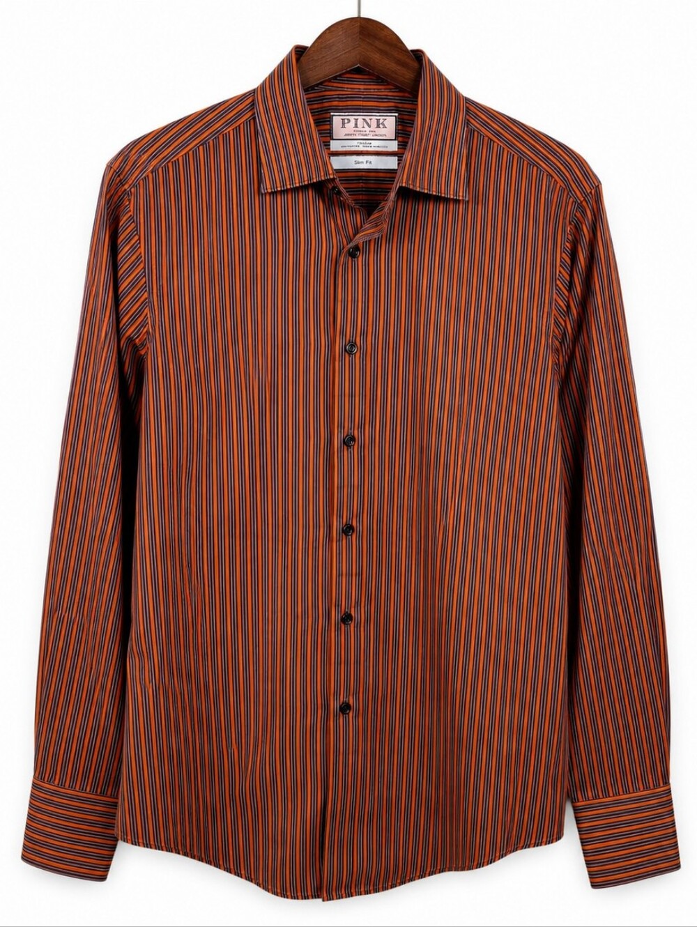 Thomas Pink Jermyn Street London 17.5 Slim Fit Dress Shirt